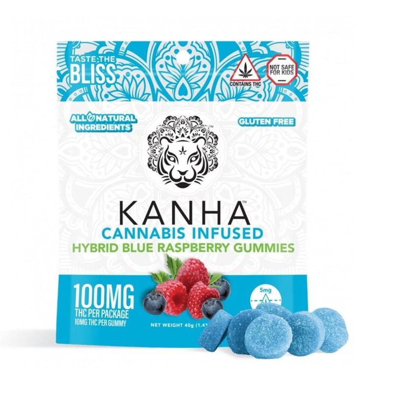 KANHA - Blue Raspberry Hybrid Gummies
