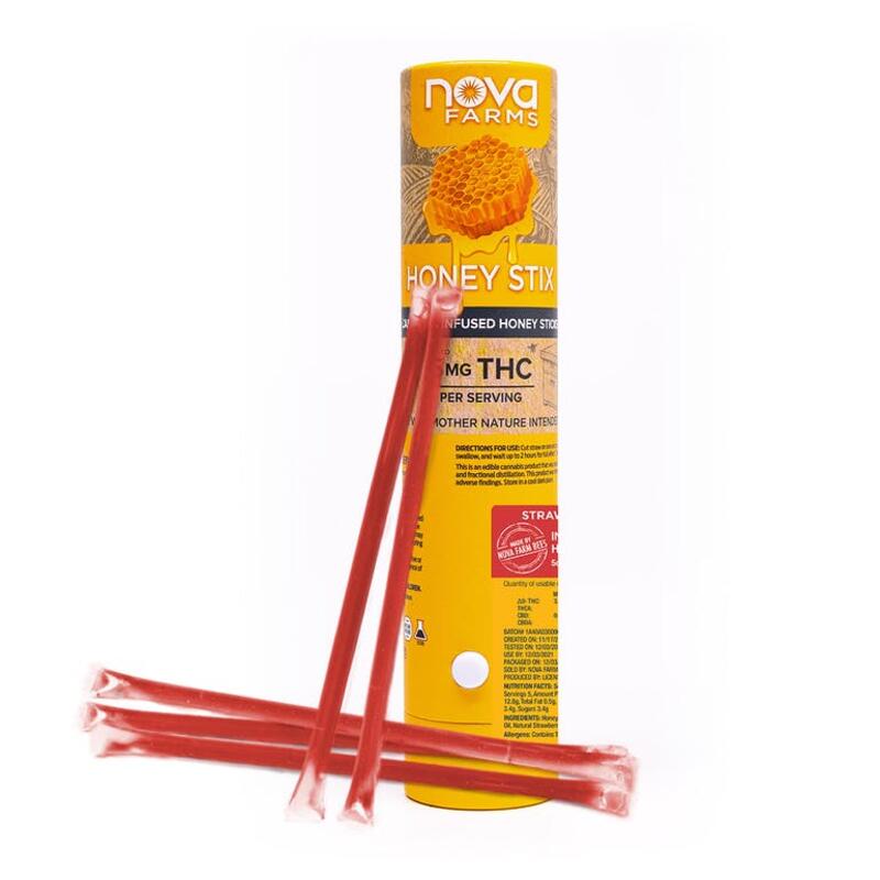 Nova Farms - Honey Stix 25mg 5pk - Strawberry