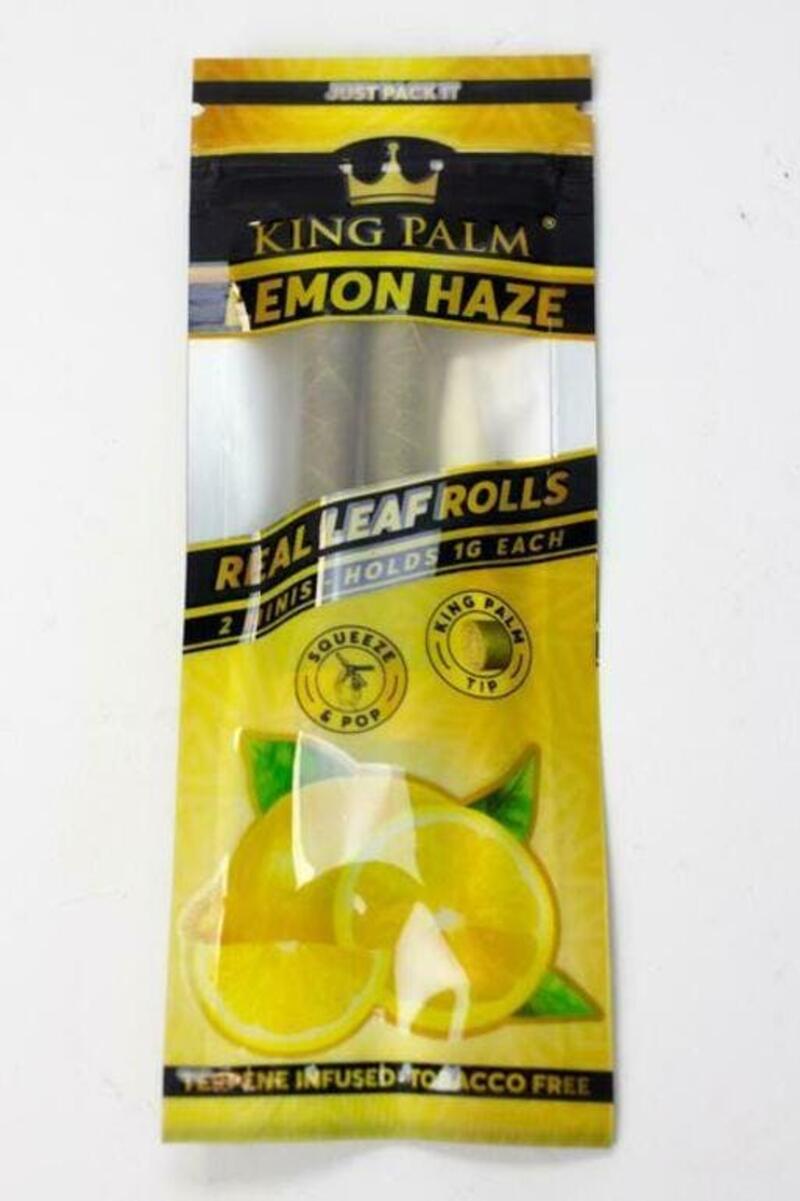 King Palm Hand-Rolled Flavor Mini Leaf-Lemon Haze