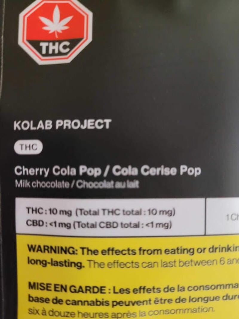 Cherry Cola Pop Chocolate by Kolab - Cherry Cola Pop Chocolate 1x10g Chocolates