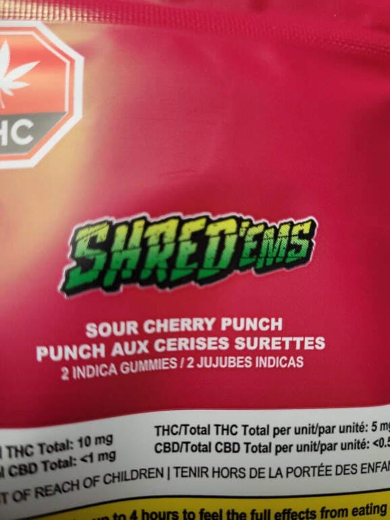 Sour Cherry Punch Soft Chews by SHRED'EMS - Sour Cherry Punch Soft Chews 2x4.5g Soft Chews