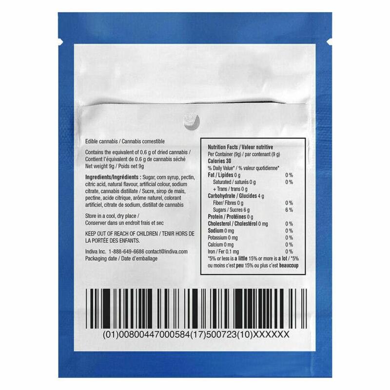 Blueberry Sour Soft Chews (Indica) - Wana (Vegan) - Blueberry Sour Soft Chews 2x4.5g Edibles