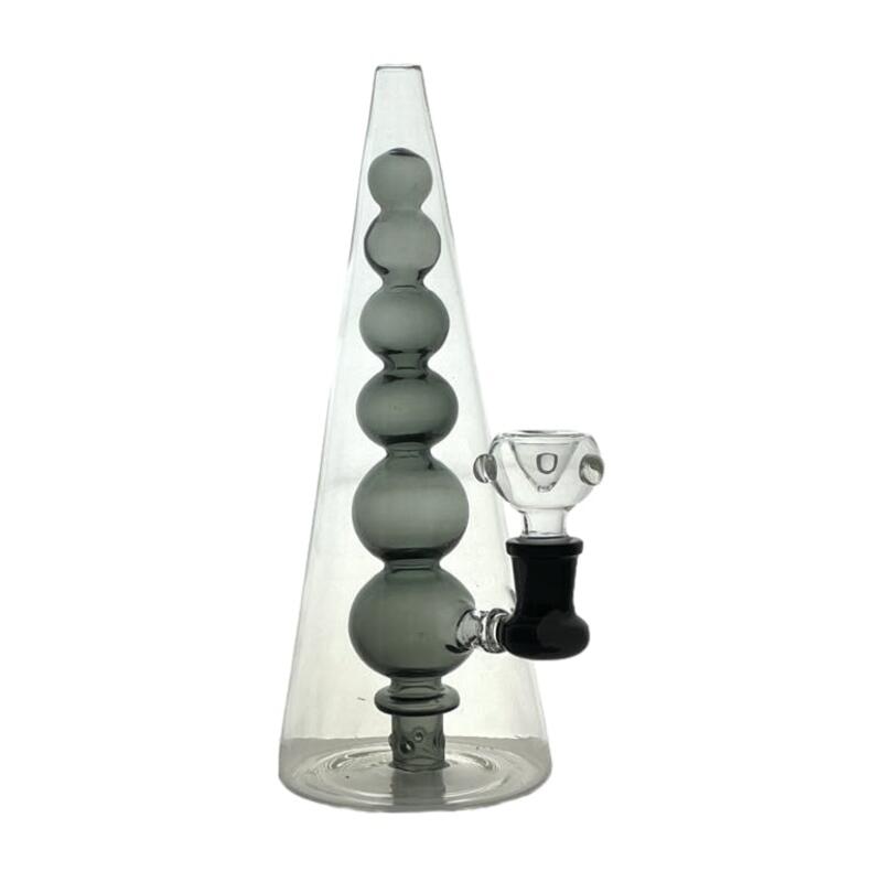 Cone Shaped Bong with Inside Orbs - Grey - Cone Shaped Bong with Inside Orbs - Grey