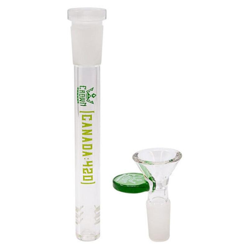 Crown Glass Canada 420 Green Bowl And Stem - Crown Glass Canada 420 Green Bowl And Stem