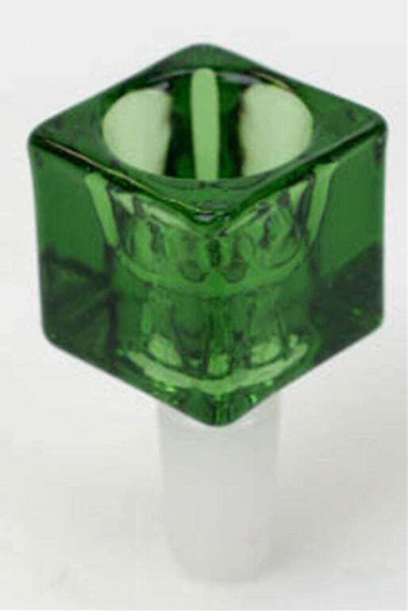 Glass Cube Bowl - Glass Cube Bowl - GREEN
