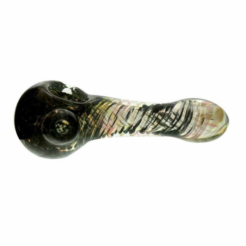 5" Gold Fumed Twist Spoon with Colourful Head (Pipe)