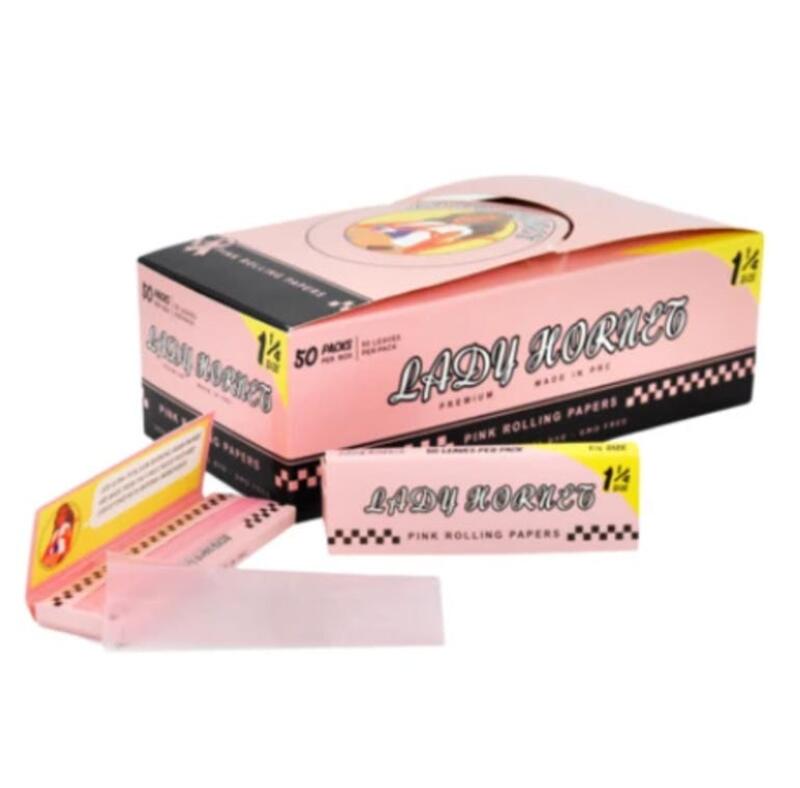 Lady Hornet Pink Rolling Papers - 1 1/4