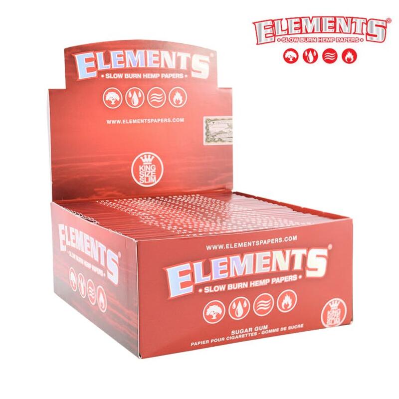 Elements Papers & Tips - Red KS Slim Papers