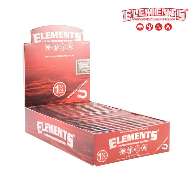 Elements Papers & Tips - Red 1 1/4 Papers