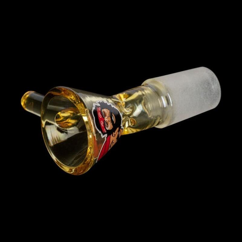 Cheech & Chong Glass 14mm Colour Changing Pull-Out W/Red Accent Heads Logo