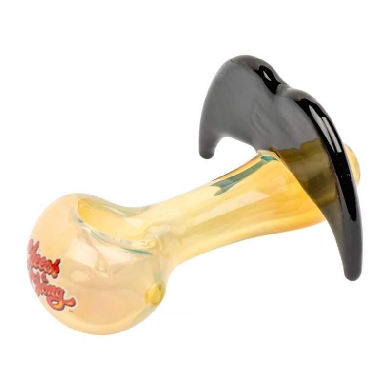 Cheech & Chong Glass 4" Colour Changing Moustache Ride Hand Pipe
