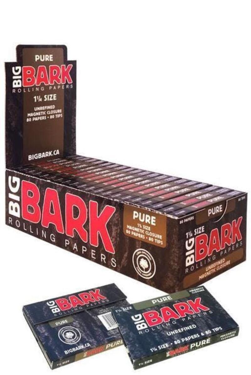 BigBark All Natural Pure Rolling Papers With Magnetic Strip and Tips