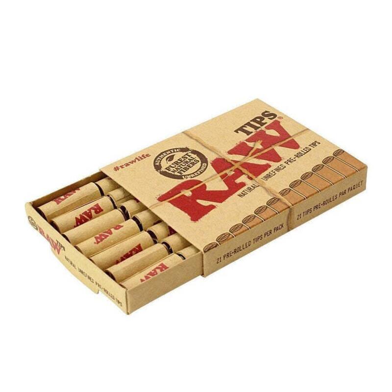 RAW Pre-Rolled Tips - Natural Unrefined (21-pack)