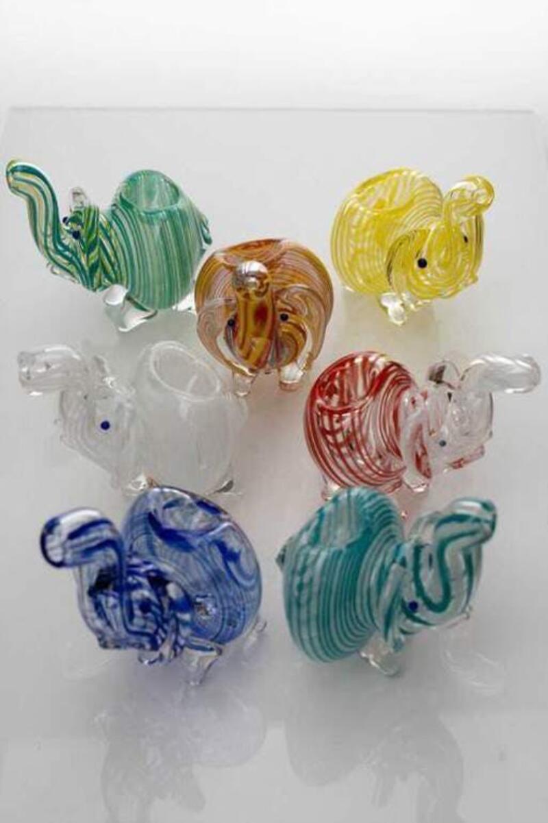 Small elephant glass hand pipe