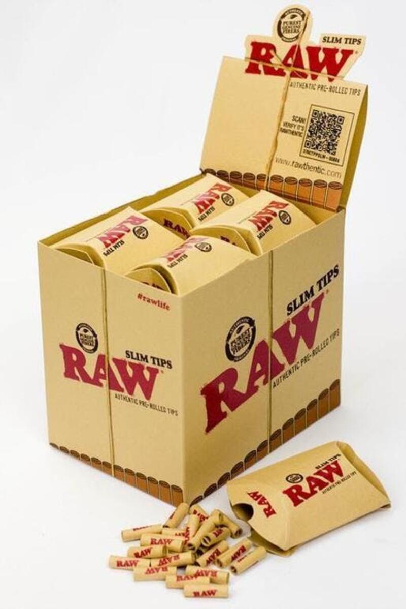 Raw pre-rolled Slim filter tips