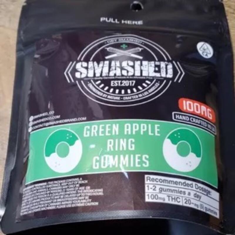 Green Apple Rings from Smashed 100mg