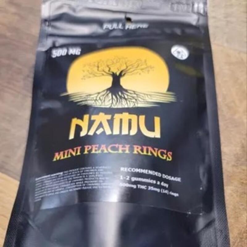 Mini Peach Rings from Namu 35mg per pc