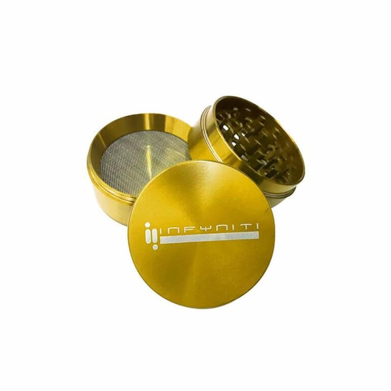 2.0" 4-Piece Grinder with Concave Top - Gold