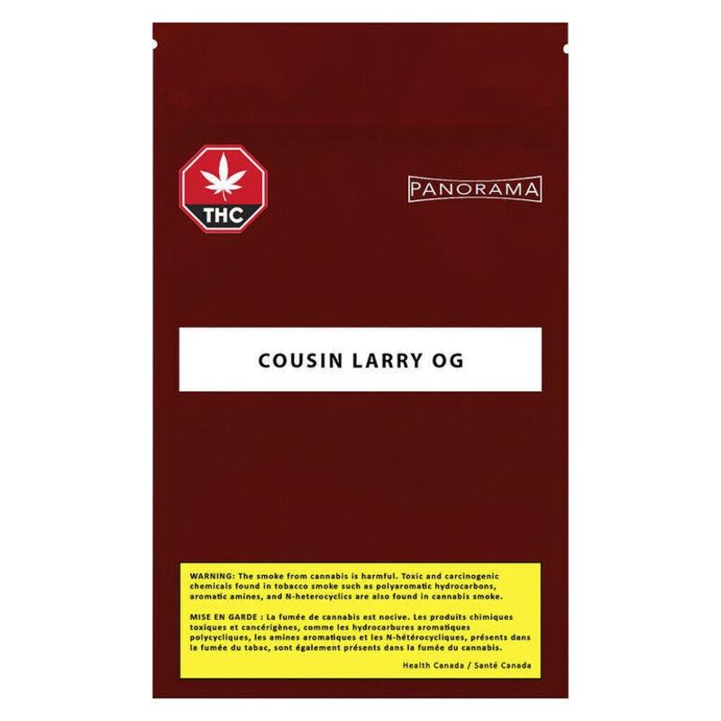 Cousin Larry OG- Panorama - Cousin Larry OG 3.5g Dried Flower