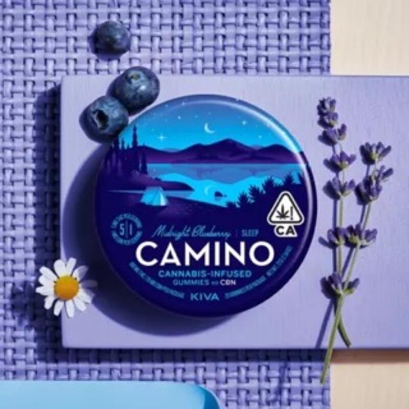Camino Midnight Blueberry Gummie for sleep 5mg THC 1mg CBN