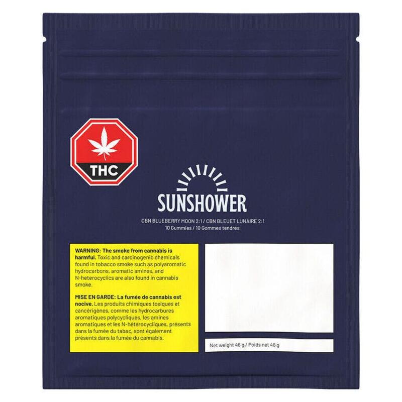 CBN Blueberry Moon 2:1 Soft Chews - Sunshower - 10 pack