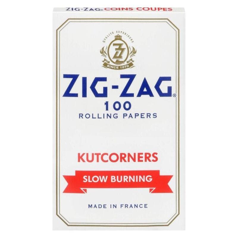 Zig-Zag - Kutcorners Slow-Burning Rolling Papers Rolling Papers, Cones and Filters