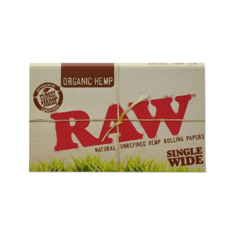 Raw Papers - Organic Hemp Rolling Papers Single Wide Double Window Rolling Papers, Cones and Filters