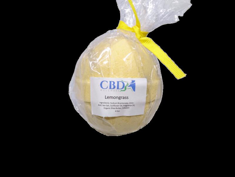 CBD Wellness 4.5oz 200mg Lemongrass Bath Bomb