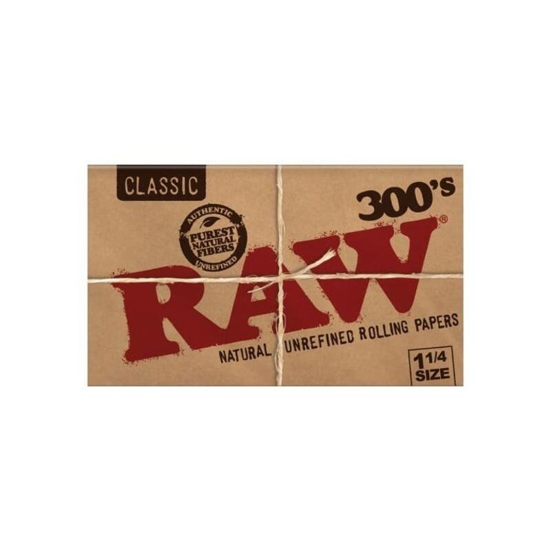 300s Rolling Papers - 1¼" Classic Unbleached 300s Rolling Papers by RAW