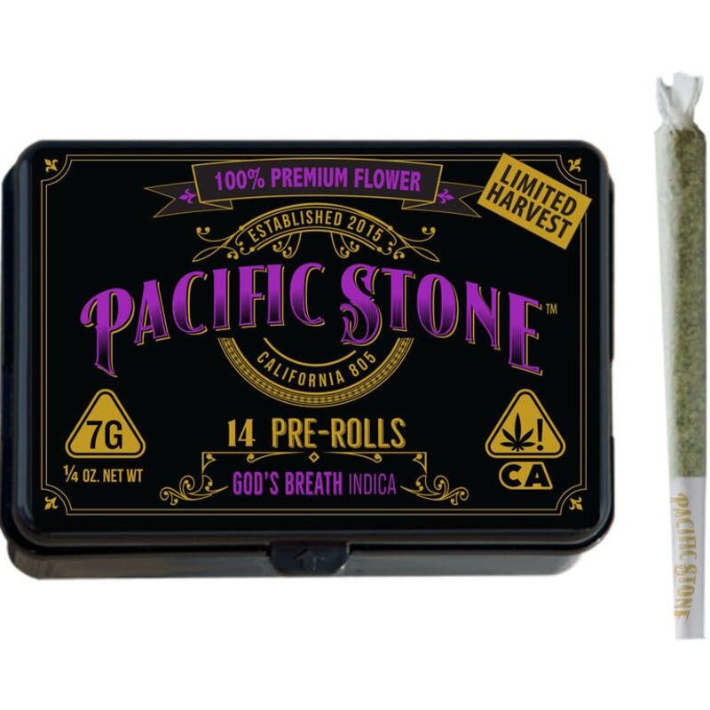 Pacific Stone | God's Breath Indica Limited Harvest Pre-Rolls 14-pack