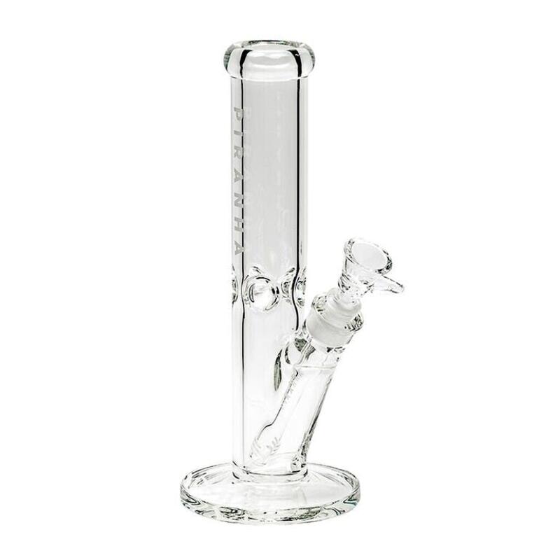 Piranha Glass | Clear Straight Tube Bong | 12"
