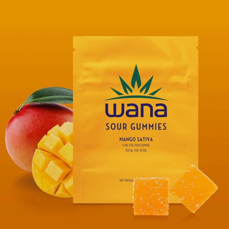Wana Sour Gummies Mango Sativa