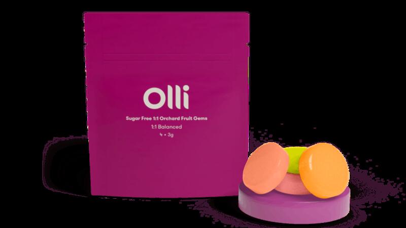 Olli | Sugar Free 1:1 Orchard Fruit Gems | 4 x 2.5mg THC+CBD