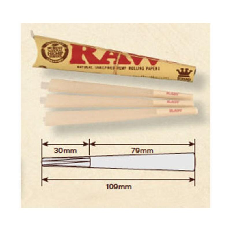 Raw - King Size Cones - 3pack