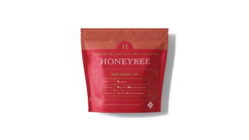 Honeybee Sour Cherry Lime Gumdrops 1:10 20pk