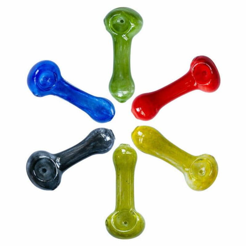 Assorted frit design colored glass pipe R-2 - Assorted frit design colored glass pipe R-2