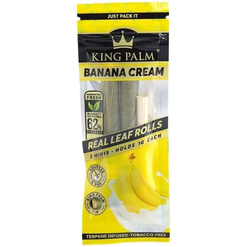 King Palm Banana Cream Mini Wraps 2/pk