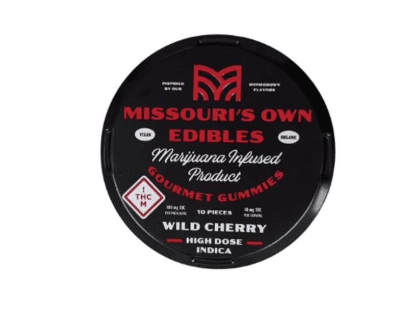 Missouri's Own Wild Cherry Indica Gummies 250mg 10pk