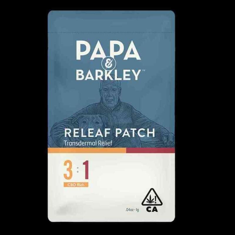 Papa & Barkley - PAPA & BARKLEY - RELEAF PATCH - 3:1 CBD RICH 1.0000g