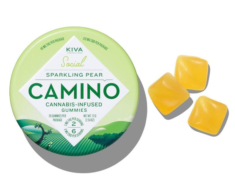 Camino - Sparkling Pear Gummies 120mgCBD/40mgTHC