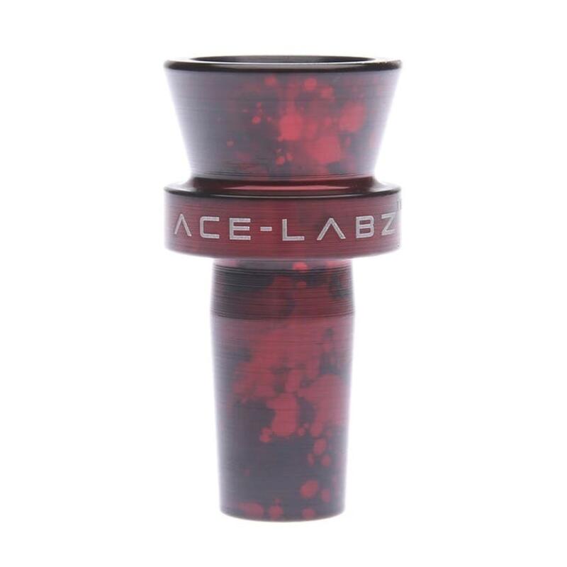 Ace-Labz 14mm Titan-Bowl Unbreakable Metal Bowl- Red/Black Camo