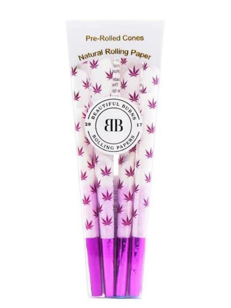 Beautiful Burns Cones - 8 packs - Pink Leaf Cones
