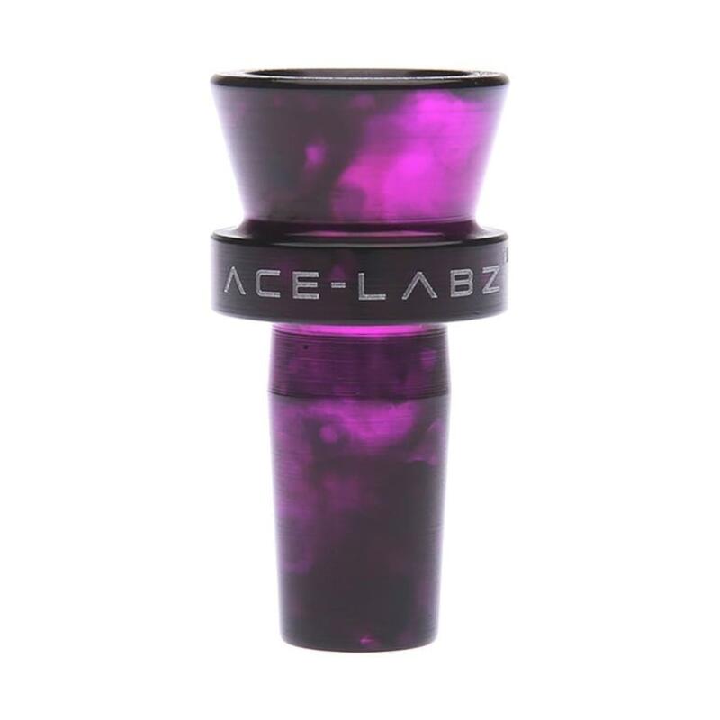 Ace-Labz 14mm Titan-Bowl Unbreakable Metal Bowl - Purple/Black