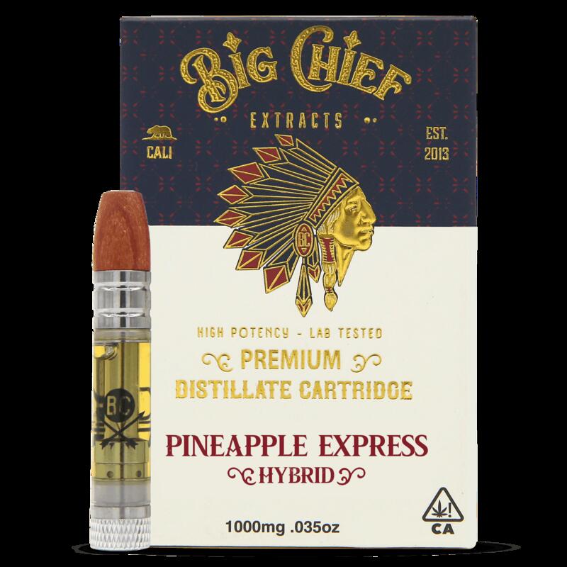 Big Chief THC Cartridge 1G - Pineapple Express $20