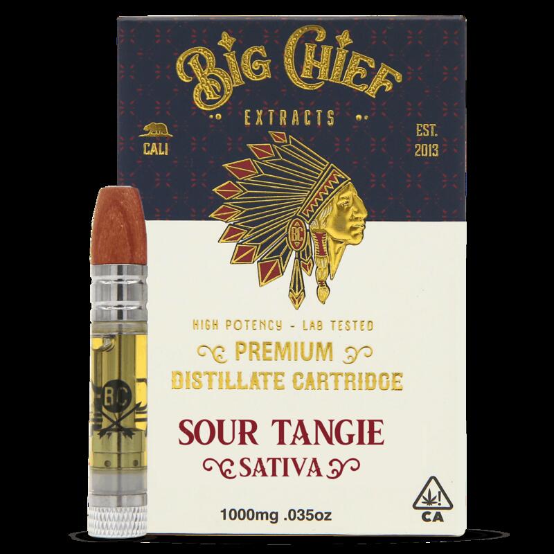Big Chief THC Cartridge 1G - Sour Tangie $20