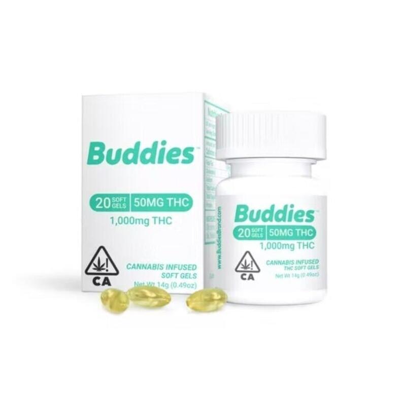 Buddies -THC 50MG Capsule (20 pieces)