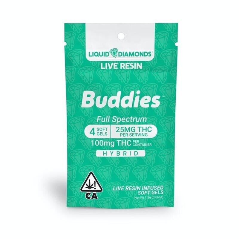 Buddies - LIVE DIAMOND- HYBRID 25mg Capsule 4pc