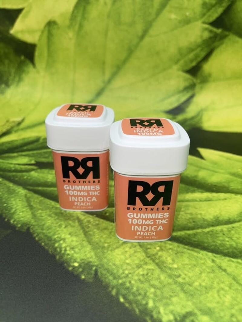 RR Brothers Indica 100MG Gummies- Peach