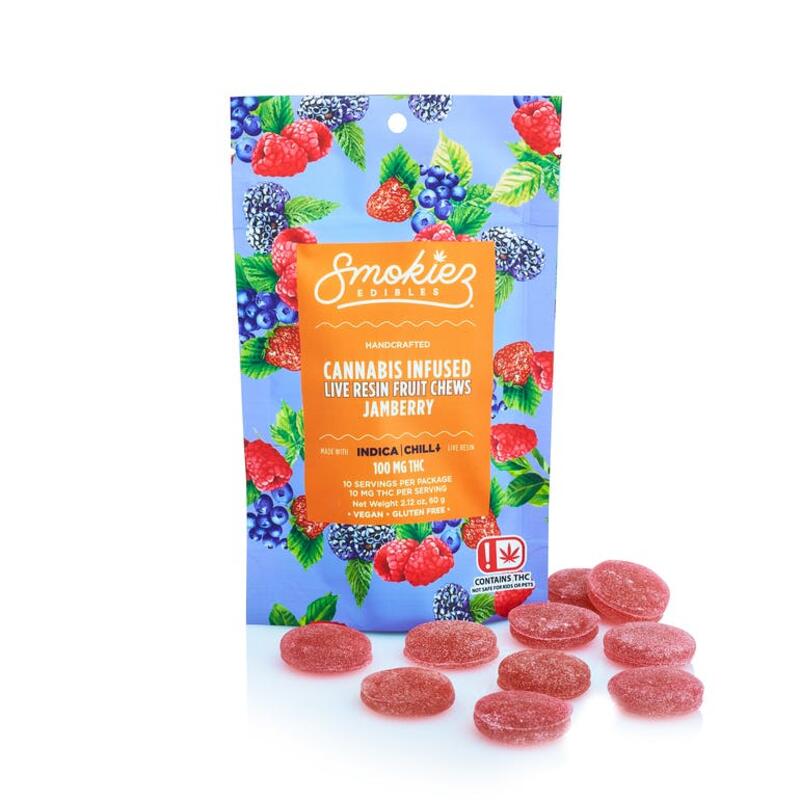Jamberry Indica 100mg Live Resin Fruit Chews - OK