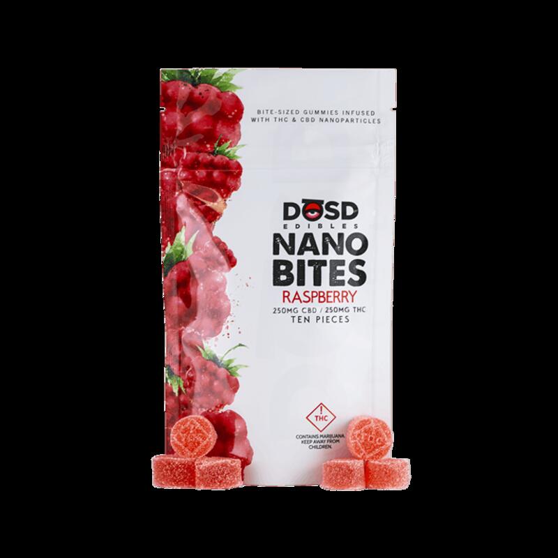 Nano Bites - Raspberry 1:1 CBD 250mg, Sativa Enhanced